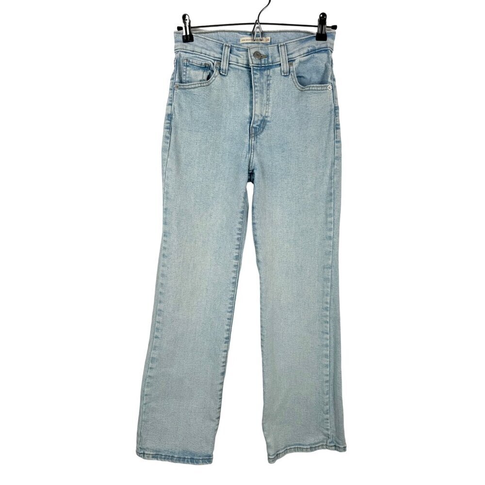 Levis High Waist Crop Flare Jeans light wash sz 26 stretch